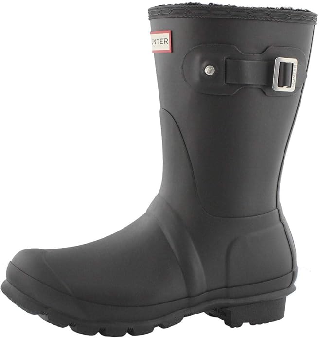 short black hunter rain boots