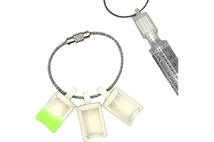 Morelan Brands FlushCap Buddy 3-Pack Cap Holder for Syringe Medical Caps – Compact Clip with Keyring & Cable Attachment (Glowing Green)