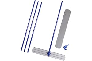SEANESZTI Bull Float Magnesium Concrete Float, 48 x 8 Inch, Bull Float Magnesium Concrete Float with 70inch Float Handle Bracket Concrete Tools Finishing, Bull Float Concrete Tools, Blue