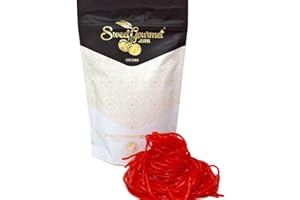 SweetGourmet Strawberry Dutch Licorice Laces | Bulk Candy | 1 Pound