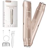Akunbem Bikini Trimmer for Women - 2 in 1 Electric Razors for Women - Dual Head Electric Shaver - IPX7 Waterproof Wet & Dry Use Body Hair Trimmer and Facial Hair Remover for Bikini Underarm Leg Arm