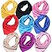 BOWKITE 4/9 PCS Women Scarf Girls Satin Small Bandana Hair Tie for A Costume 23