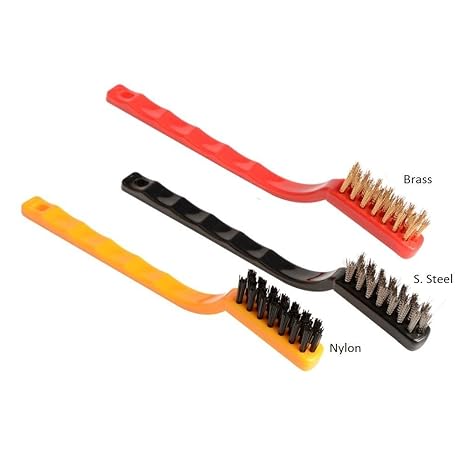 XTREMEPOWER Small Iron Nylon Copper Wire Cleaning Brushes -Set of 3 pices