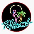Miami Bumper Sticker Window Vinyl Decal 5"