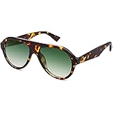 VANLINKER Retro Aviator Polarized Sunglasses for Men Women Trendy 70s Vintage Plastic Frame Sun Glasses VL9750