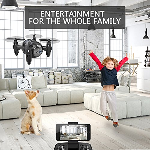 image for MANZOKU Mini Drone with HD Camera WiFi FPV Live Video, One Key Return,