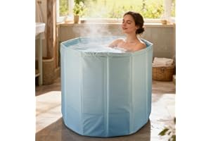 GENDLTHIJ Foldable Bath Tub for Adults, Large Foldable Cold Plunge Tub for Recovery, Collapsible Ice PlungeTub Suitable for H
