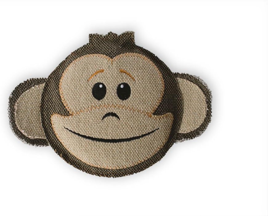 Fetch Pet Products Thread Heads Monkey, Stuffingless Canvas Squeaky Dog Toy for Large and Small Dogs, No Stuffing, Giant Squeaker Inside
