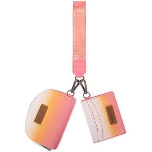 Wrangler Keychain Wallet for Women, Dual Pouch Wristlet with Coin Purse | Gradient zip coin pouch and card holder with detach