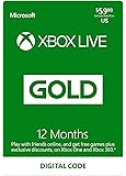 Xbox Live Gold: 12 Month Membership [Digital Code]