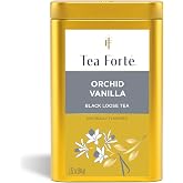 Tea Forte Orchid Vanilla Loose Leaf Tea Canister | Makes 35-50 Cups, Handcrafted Loose Leaf Black Tea Blend, Airtight Decorative Canister, Premium Gift for Tea Lovers