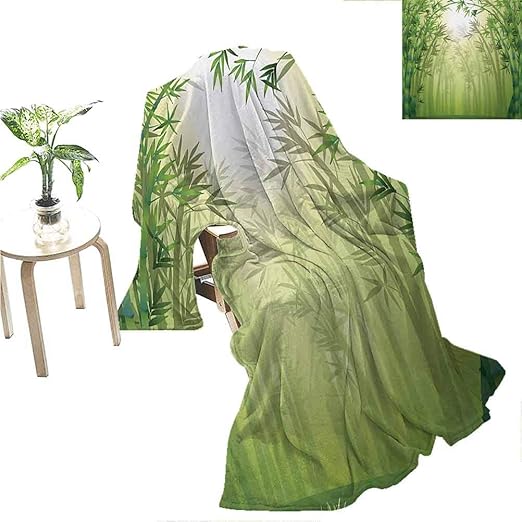 Amazon.com: Bamboo Twin Size Throw Blanket Image of Bamboo Trees in
