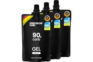 Precision Fuel 90 Energy Gels - Mild Flavour Running Gels for Endurance Athletes, 90g Carbohydrate, Easy-to-Digest, Perfect f
