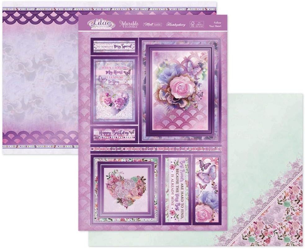 Hunkydory - LILAC903 - Lilac Moments - Follow Your Heart Topper Set