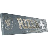 Rizla King Size Slim Silver Rolling Paper Full Box Of 50 Booklets