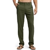 Willit Men's Linen Pants Casual Linen Dress Pants Beach Summer Lightweight Trousers 28" 30" 32"