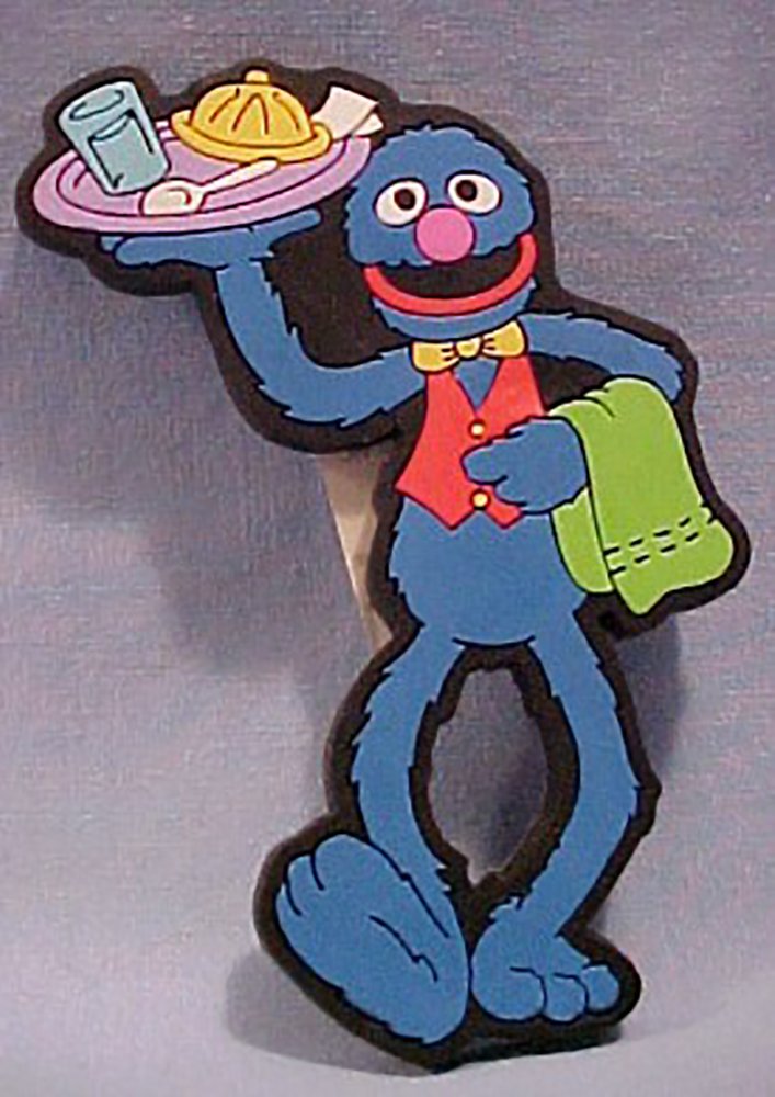 Sesame Street Grover as the Waiter Vinyl Magnet