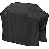 Grill Cover for Weber Spirit II and Spirit 200 & 300 Series, Waterproof BBQ Cover with Double Straps, Lightweight & Fade Resistant, Black