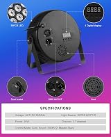MOSFiATA 2 Pcs RGB Par Lights 36 LED DMX Sound Activated Remote Control view 6