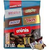 SNICKERS, TWIX, MILKY WAY and 3 MUSKETEERS Soccer Watch Party Candy Individually Wrapped Chocolate Candy Bars Football Variety Pack, Sharing Size, 8.31 Oz Bulk Bag