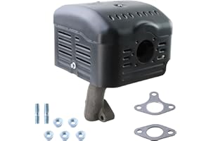 KIKITE Muffler Exhaust Silencer Assembly Compatible with Harbor Freight Predator 420cc 13hp Exhaust Engine Replacement Parts 60349 60340 Black
