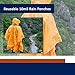 Sara Glove Adult 10 Mil Waterproof Reusable Rain Ponchos Multi-Use, Reusable Rain Gear for Hiking, Camping, Fishing, Festivals