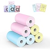6 Rolls Kids Camera Instant Print Refill Paper Set, Phetium HD Printing Thermal Paper for Most Kids Instant Camera Photo Print (2*Pink, 2*Blue, 2*Yellow)