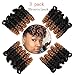 Queentas 3 pack 10 inch Bounce African Collection Crochet Braiding Hair Carrie Curl(8mm) Synthetic Hair Extension (Natural Black/Caramel Blonde)