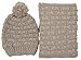 Bienvenu Women Fashion Winter Warm Knitted Scarf and Hat Set Skullcaps,Light Coffee