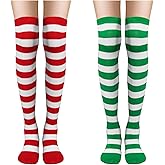 Sdfvsdg 2 Pairs Womens Rainbow Sock Striped Knee Highs Socks Thigh High Stockings Costume Leg Warmers for Women Halloween