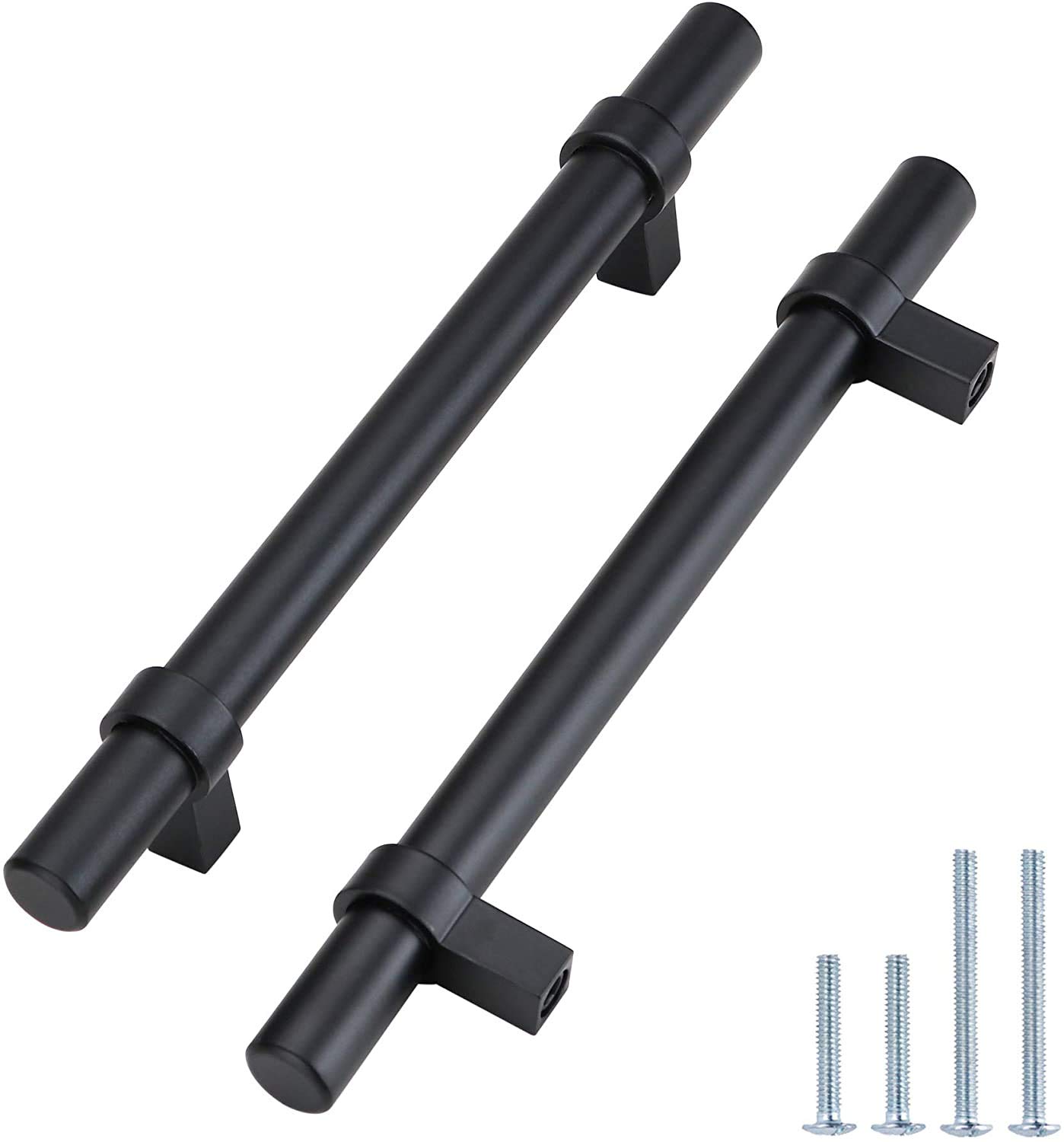 LONTAN 10 Pack 96mm Cupboard Handles Black Kitchen Cupboard Handles Cabinet Handles Black Kitchen Cabinet Handle Drawer Handles and Knobs,LST16BK96