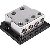Skar Audio x2 1/0 Gauge Input to x4 4 Gauge Outputs Power Distribution Block (SK-DIST-BLK4)