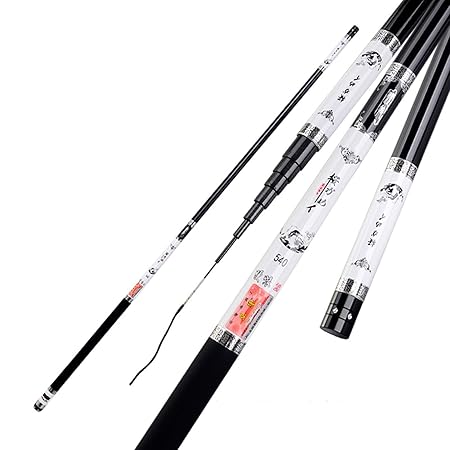 2.7M-9.0m Teleskop Angelrute High Carbon-Angelrute tragbarer Ultra-Light Pole Super Hard 28 Tonal Carp Stream-Rod