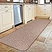 House, Home and More Skid-Resistant Carpet Runner - Praline Brown - 6 Feet X 27 Inches