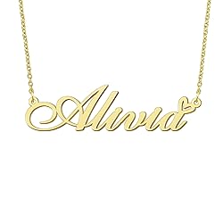 BYBWBL Alivia Name Pendant Necklace 18k Gold Plated