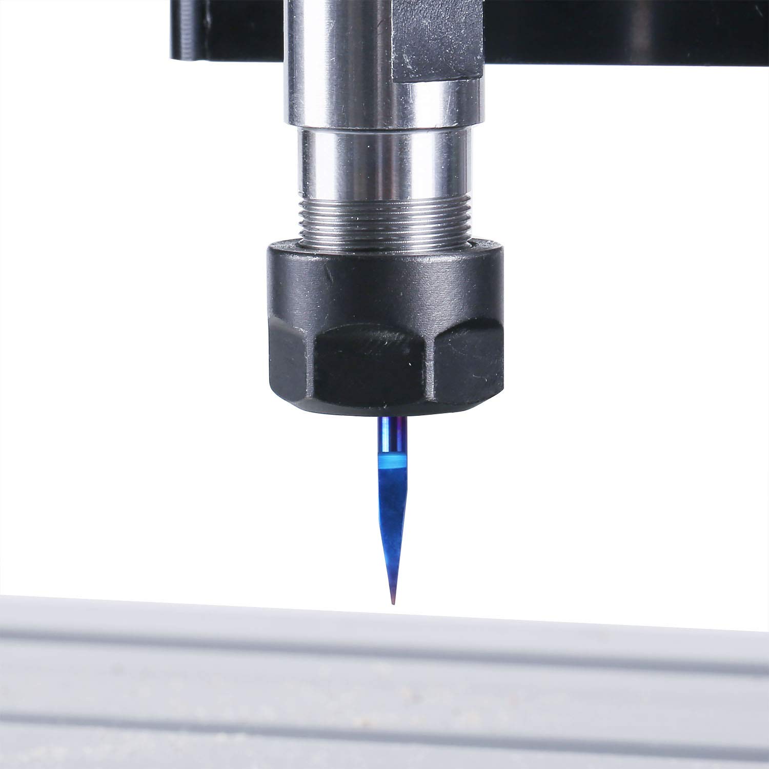 10Pcs Nano Blue Coat Engraving Bits, 15 Degree 0.1mm Tip 1/8