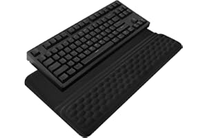 KEPUTAIER Computer Keyboard Stand with Wrist Rest, Ergonomic Tilted Keyboard Holder - Keyboard Riser with Wrist Pad - Keyboard Tray Support for Office Home - Black