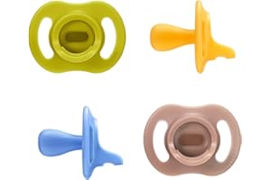 Tommee Tippee Ultra-Light StayPut Pacifier, One-Piece Silicone Design, 6-18m, 4 Pack