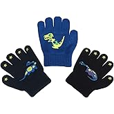 N'Ice Caps Kids Magic Stretch Gloves Mitten 3 Pairs Toddler Boys Girls Winter