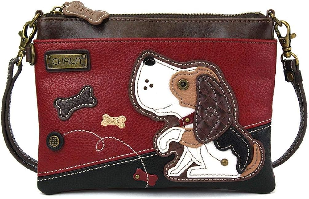 Chala Handbags Dog Mini Crossbody Handbag, Dog Mom Handbags