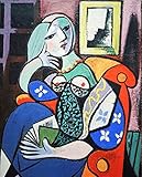 Wowdecor Paint by Numbers Kits for Adults Kids, DIY Number Painting - Abstract Woman with a Story by Picasso 40 x 50 cm - New Stamped Canvas (Framed)