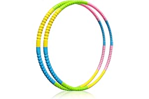 2 Pcs Toy Color Hoop, Detachable Adjustable Exercise Hoops, Plastic Hoops Playground Toys Colored Hoop Rings Circles for Teen
