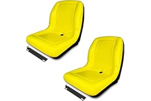 (2) TRAC SEATS Yellow Flip Up Seats for John Deere Gator CX (Below Serial Number 039,999) For PN: VGA10177