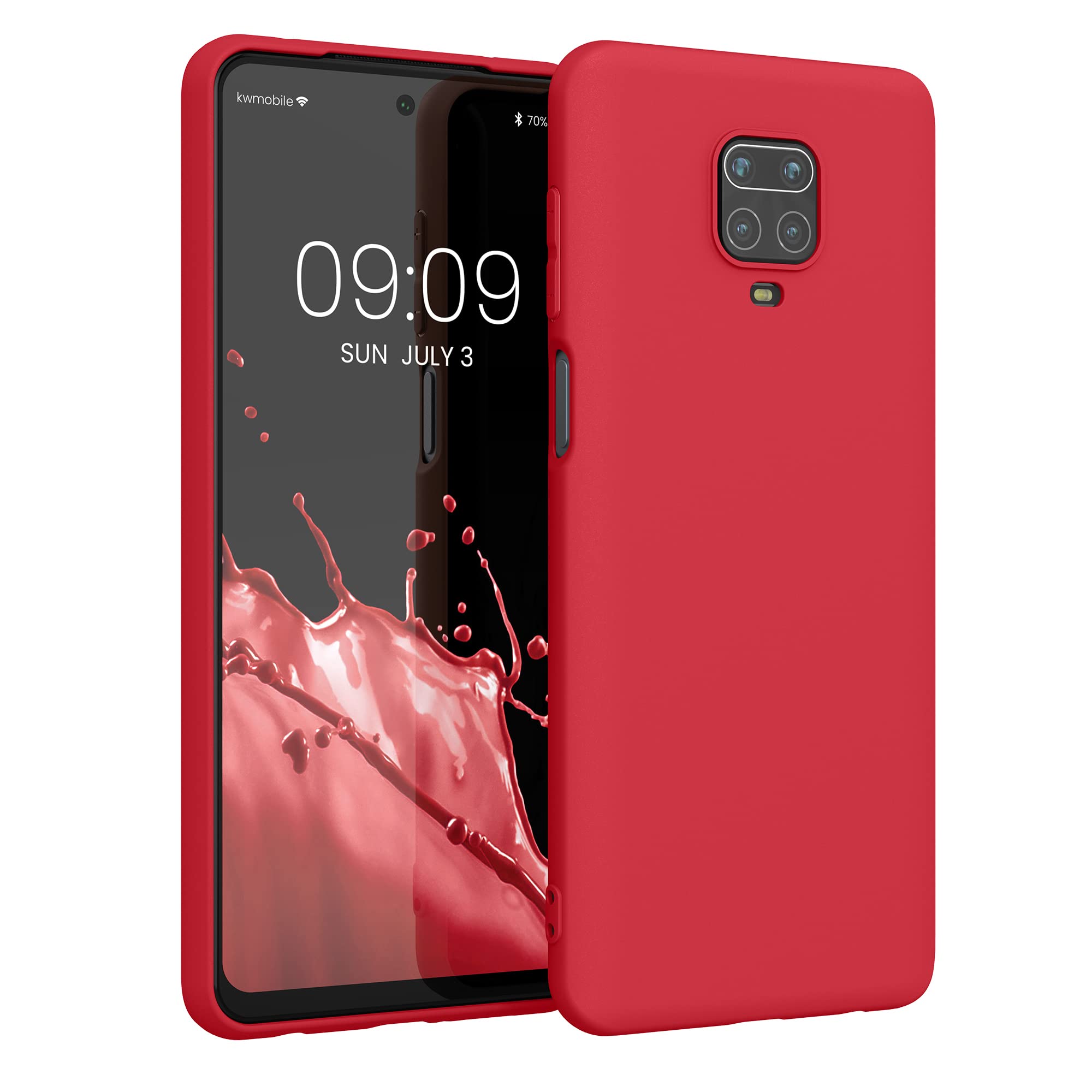 kwmobile Case for Xiaomi Redmi Note 9S / 9 Pro / 9 Pro Max Case - Soft Cover - Shockproof TPU Material - Wireless Charging - Sweet Cherry — image 1