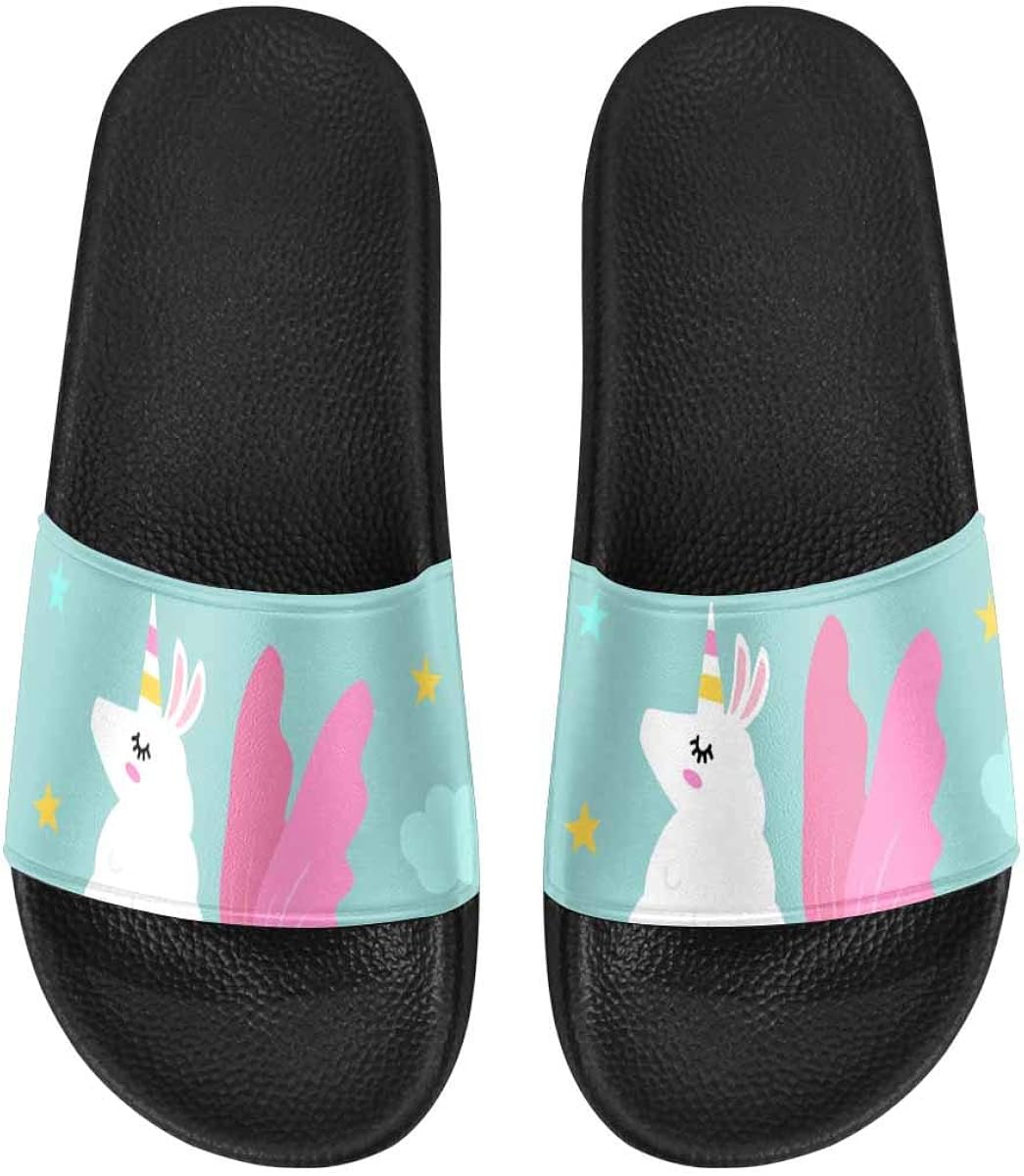 Amazon.com | INTERESTPRINT Women's Slip-on Shoes Beach Pool Shower Slippers US6~US12 Funny 