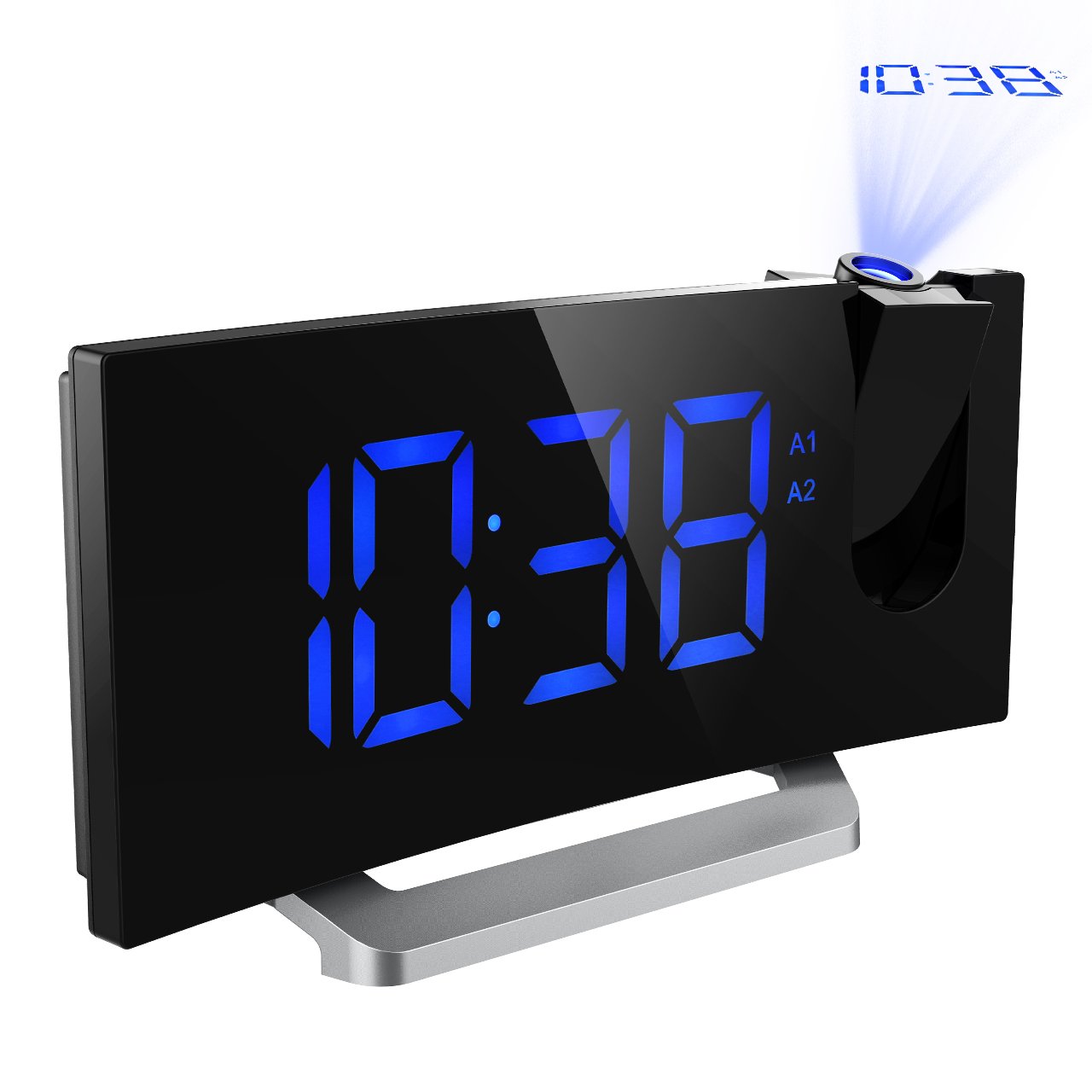 Mpow Radio Despertador Digital Despertador Proyector con Alarma de Proyección de FM