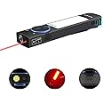 Ycbright YC8001 Rechargeable Flat Flashlight,1000 High Lumens EDC Flashlight and Red Beam LED Lights Combo,Buzzer,Suitable for use in Outdoor MayDay,Hiking