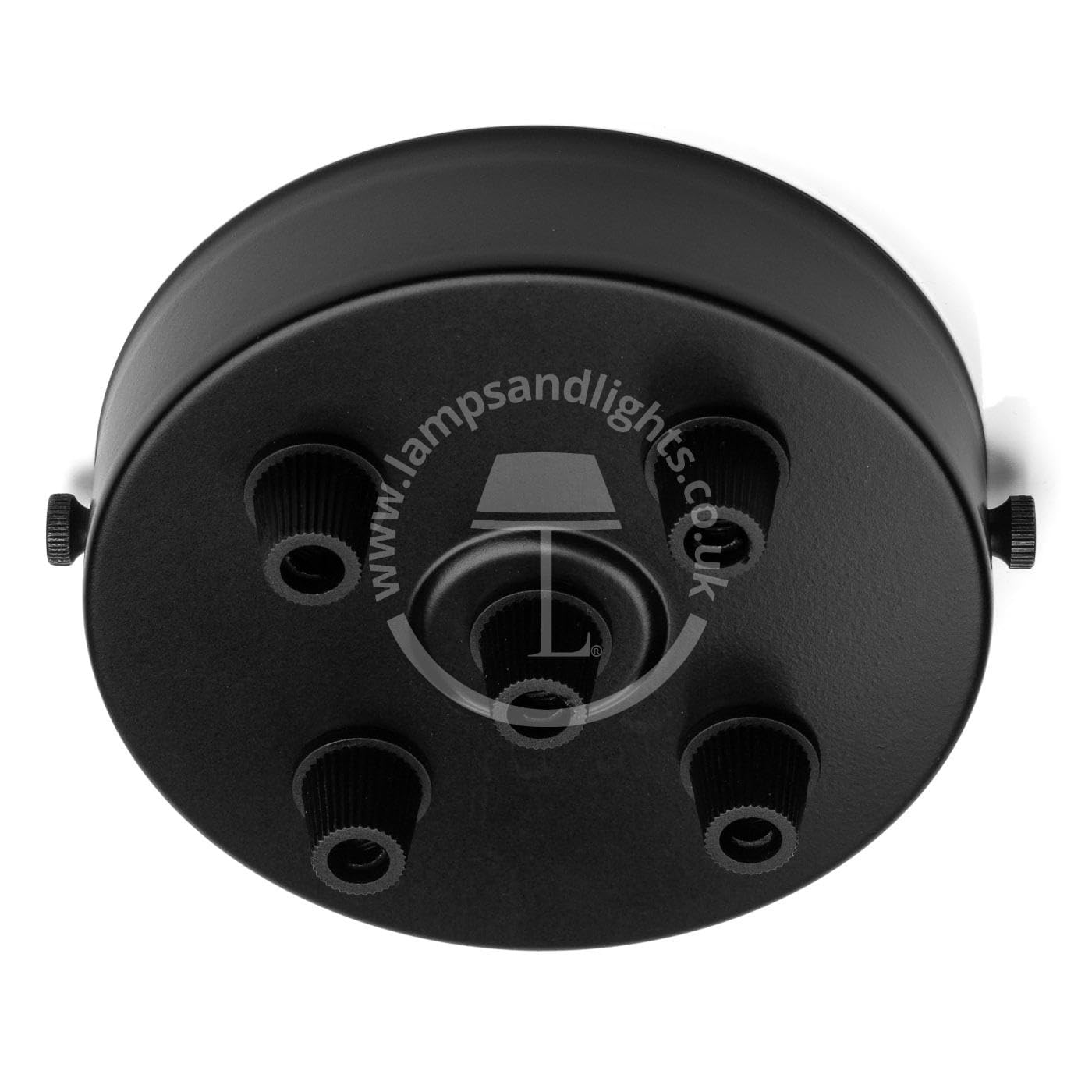 Ceiling Roses in Black and White with Five outlets (Black)
