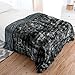 LANGRIA Luxury Super Soft Faux Fur Fleece Throw Blanket Cozy Warm Breathable Lightweight and Machine Washable Dyed Fabric for All Seasons – Decorative Throw for Couch Bed (60x80, Twin Size Black)