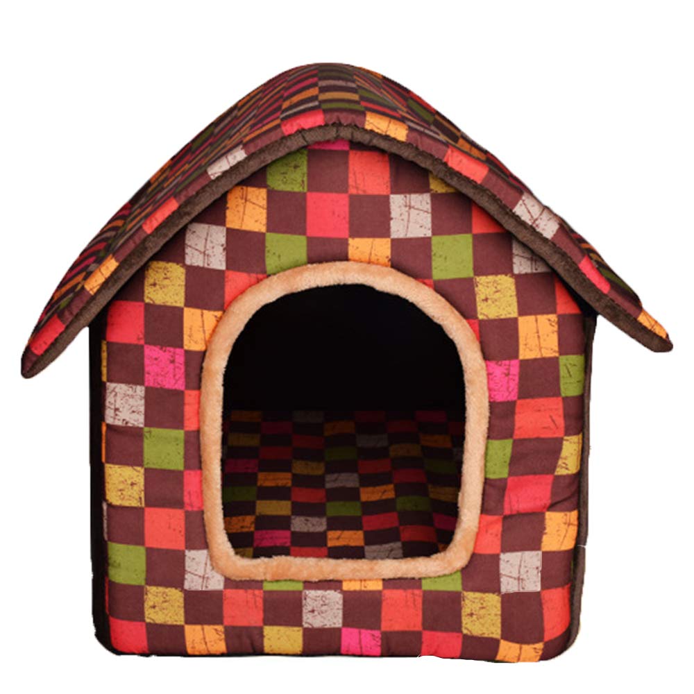 B07nl6hplx Plaid Large Coffee Coffee Plaid 取り外し可能な犬の家 秋と冬 大型 中型 小型犬 ペット用品のため の新しい犬の家 Large 犬小屋 新製品情報も満載